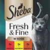 Sheba Fresh&Fine Jagnięcina, Wołowina i Kurczak w sosie Mokra karma dla kota op. 6x50g