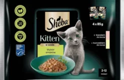Sheba KITTEN Wybór Smaków w sosie Mokra Karma dla kociąt op. 4x85g