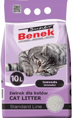 Super Benek Żwirek bentonitowy Standard zapach lawenda dla kota poj. 10l
