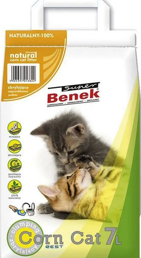 Super Benek Żwirek kukurydziany Corn Cat Naturalny dla kota poj. 25l