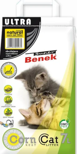 Super Benek Żwirek kukurydziany Corn Cat ULTRA Naturalny dla kota poj. 7l