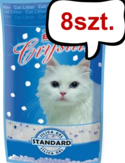 Super Benek Żwirek silikonowy Crystal zapach naturalny dla kota poj. 3.8l Pakiet 8szt. (30l)