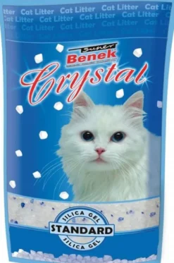 Super Benek Żwirek silikonowy Crystal zapach naturalny dla kota poj. 3.8l Pakiet 8szt. (30l)