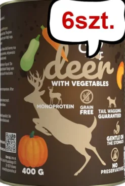Syta Micha Chef Deer Mokra Karma dla psa op. 400g Pakiet 6szt.