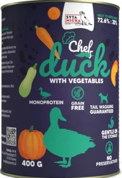 Syta Micha Chef Duck Mokra Karma dla psa op. 400g