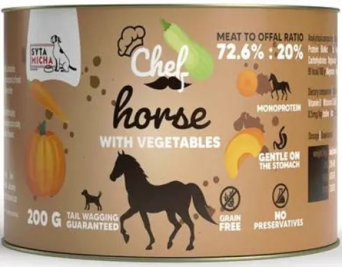 Syta Micha Chef Horse Mokra Karma dla psa op. 200g