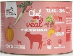 Syta Micha Chef Junior Veal Mokra Karma dla psa op. 200g Pakiet 6szt.