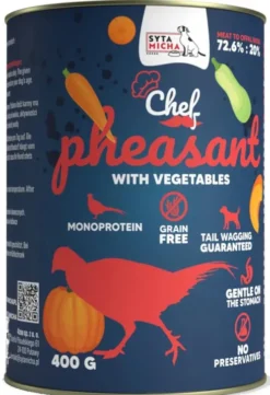 Syta Micha Chef Pheasant Mokra Karma dla psa op. 400g Pakiet 6szt.