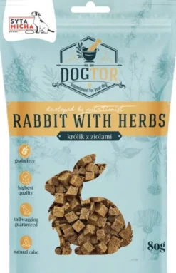 Syta Micha DOGTOR Przysmaki z królikiem i ziołami dla psa op. 80g