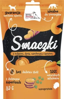 Syta Micha Monobiałkowe Smaczki Indyk z dynią op. 80g