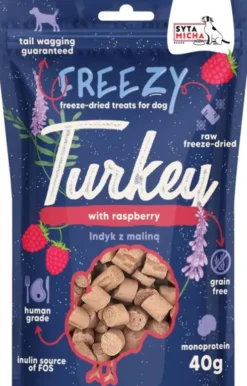 Syta Micha Przysmak Freezy Indyk z maliną dla psa op. 40g