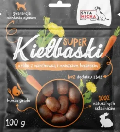Syta Micha Przysmak Kiełbaski Królik z marchewką op. 100g