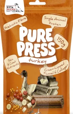 Syta Micha Pure Press Turkey Przysmaki tłoczone na zimno dla psa op. 150g