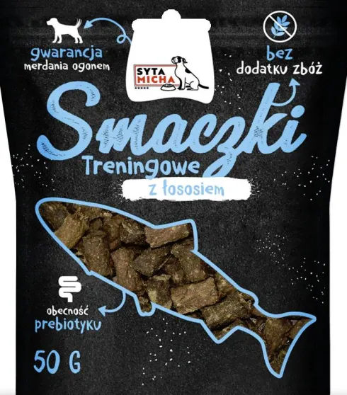 Syta Micha Smaczki treningowe z Łososiem dla psa op. 50g