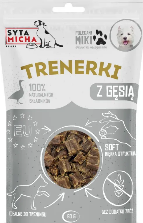 Syta Micha Trenerki z gęsią dla psa op. 80g