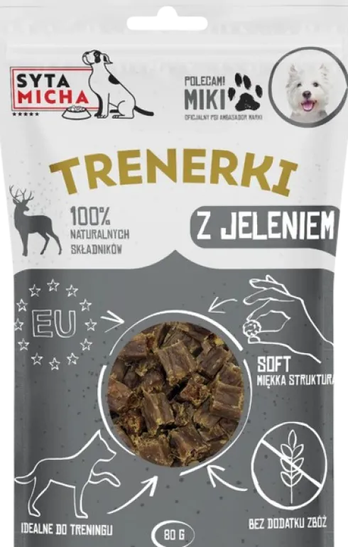Syta Micha Trenerki z jeleniem dla psa op. 80g