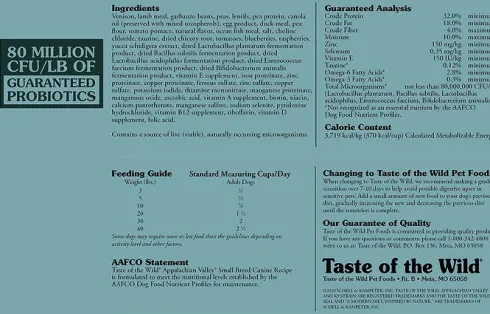 Taste of the Wild Adult Appalachian Valley Small Sucha Karma dla psa op. 5.6kg