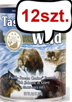 Taste of the Wild Pacific Stream Mokra Karma dla psa op. 390g Pakiet 12szt.