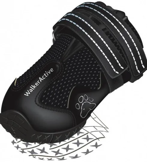 Trixie Buty ochronne Walker Active dla psa rozm. L-XL kolor czarny op. 2szt. nr kat. 19466