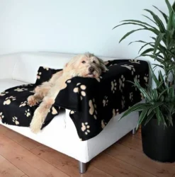 Trixie Kocyk dla psa rozm. 150x100cm kolor czarny w łapki nr kat. 37182