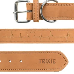Trixie Obroża skórzana Rustic Heartbeat dla psa rozm. M 38-47cm/40mm kolor brązowy nr kat. 19015 WYPRZEDAŻ