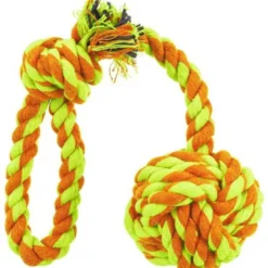 Trixie Sznur bawełniany z piłką dla psa dł. 22cm kolor zielono-pomarańczowy nr kat. 3268