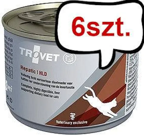 Trovet Hepatic HLD Mokra Karma dla kota op. 200g Pakiet 6szt.