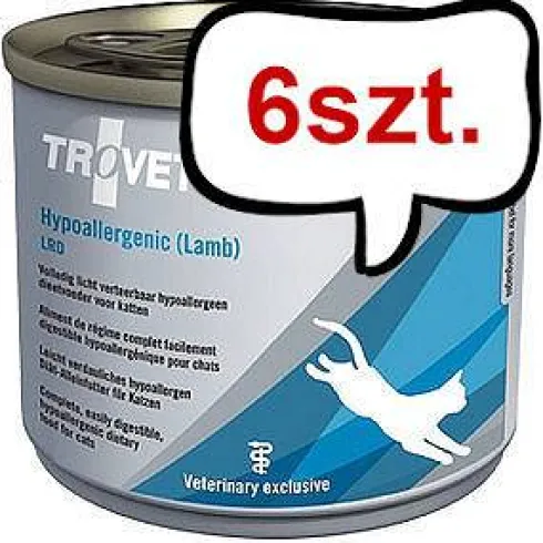 Trovet Hypoallergenic Lamb LRD Mokra Karma dla kota op. 200g Pakiet 6szt.