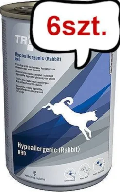 Trovet Hypoallergenic Rabbit RRD Mokra Karma dla psa op. 400g Pakiet 6szt.