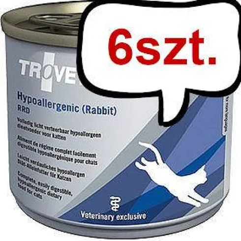 Trovet Hypoallergenic Rabbit RRD Mokra Karma dla kota op. 200g Pakiet 6szt.