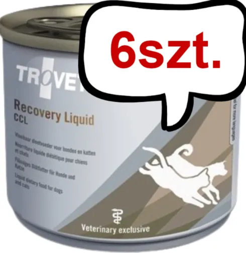 Trovet Recovery Liquid CCL Mokra Karma dla psa i kota op. 190g Pakiet 6szt.