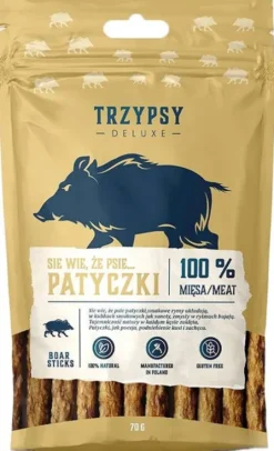 Trzypsy Deluxe Się Wie, że Psie...Patyczki z Dzika Przysmaki dla psa op. 70g