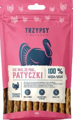 Trzypsy Deluxe Się Wie, że Psie...Patyczki z Indyka Przysmaki dla psa op. 70g