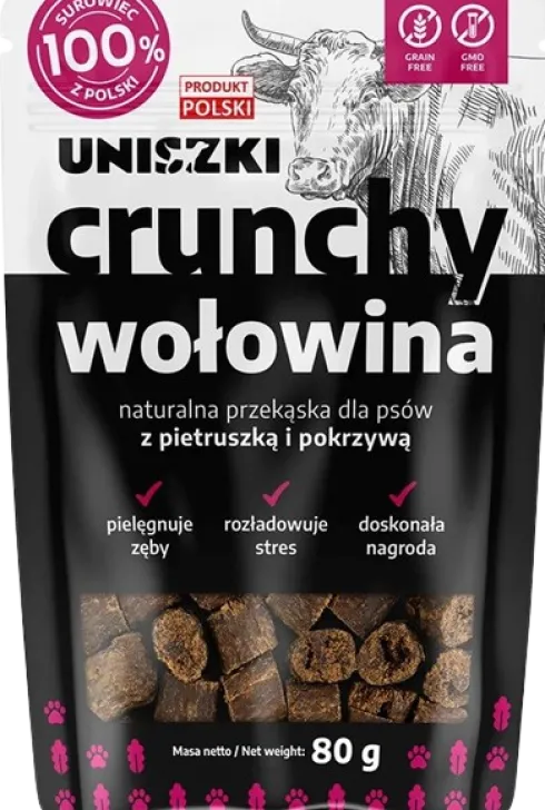 Uniszki Przysmak Crunchy wołowina dla psa op. 80g