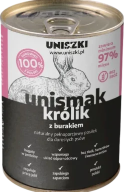 Uniszki Unismak Adult Królik Mokra Karma dla psa op. 400g