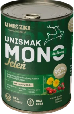 Uniszki Unismak Adult Mono Jeleń Mokra Karma dla psa op. 400g Pakiet 15szt.