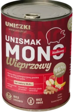 Uniszki Unismak Adult Mono Wieprzowina Mokra Karma dla psa op. 400g
