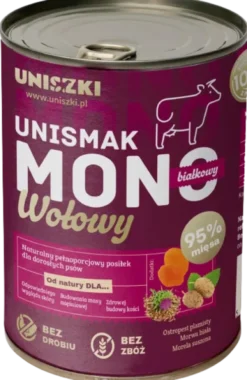 Uniszki Unismak Adult Mono Wołowina Mokra Karma dla psa op. 400g