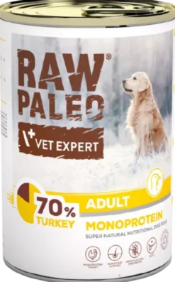 VetExpert Raw Paleo Pate Adult Indyk Mokra Karma dla psa op. 400g WYPRZEDAŻ