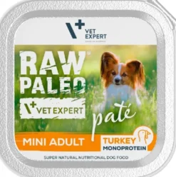 VetExpert Raw Paleo Pate Adult Mini Indyk Mokra Karma dla psa op. 150g Pakiet 24szt. WYPRZEDAŻ