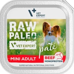 VetExpert Raw Paleo Pate Adult Mini Wołowina Mokra Karma dla psa op. 150g Pakiet 24szt. WYPRZEDAŻ