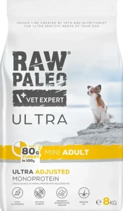 VetExpert Raw Paleo Ultra Adult Mini Indyk Sucha Karma dla psa op. 8kg WYPRZEDAŻ