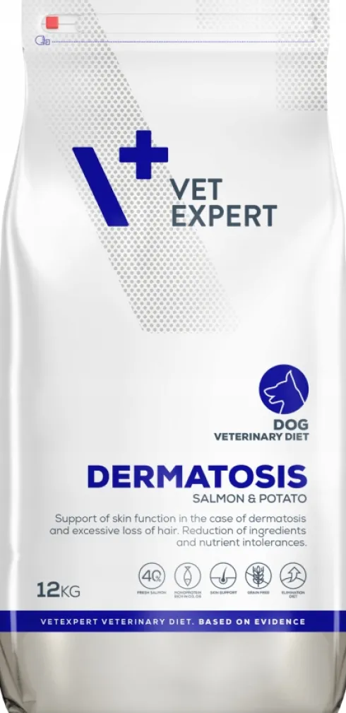 VetExpert VD Dermatosis Adult Łosoś z Ziemniakami Sucha Karma dla psa op. 12kg WYPRZEDAŻ