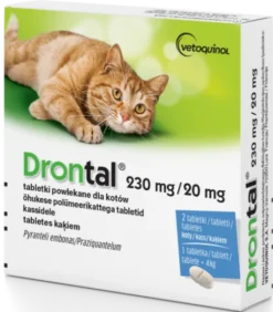 Vetoquinol Drontal Tabletki na robaki i pasożyty dla kota op. 2szt.