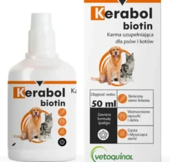 Vetoquinol Kerabol Biotin Preparat na sierść dla psa i kota op. 50ml