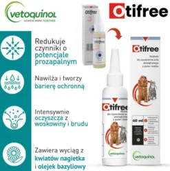 Vetoquinol Płyn do uszu Otifree dla psa i kota poj. 60ml