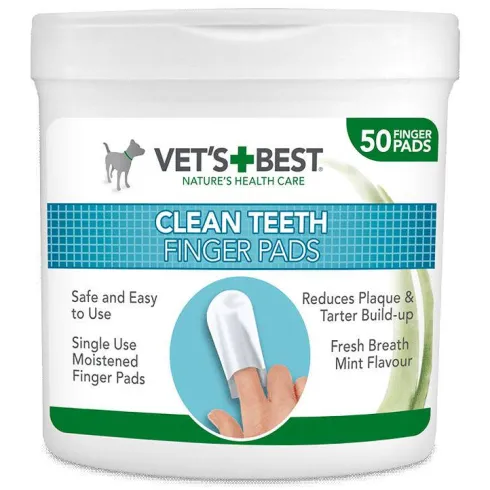 Vets Best Czyściki do zębów Clean Teeth dla psa i kota op. 50szt.