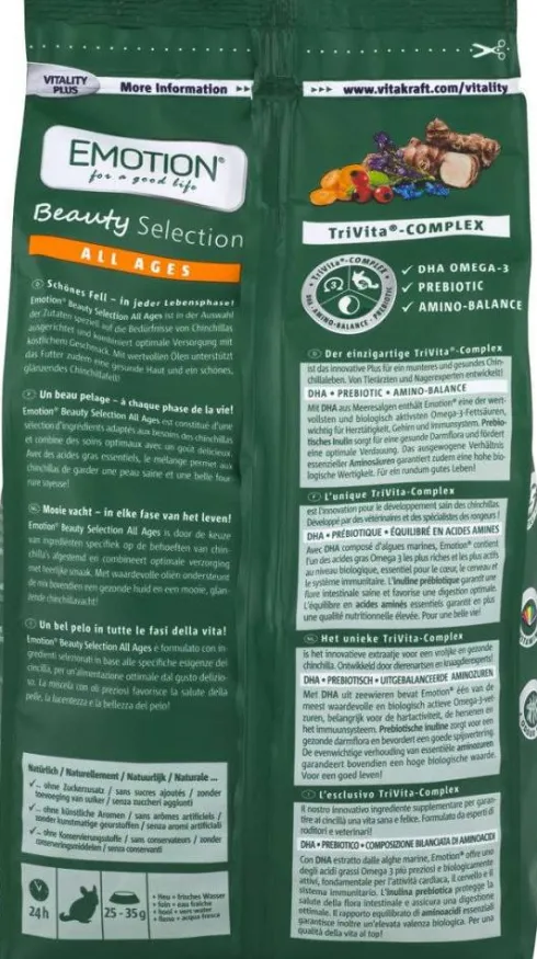 Vitakraft Emotion Beauty Sucha karma dla szynszyla op. 600g