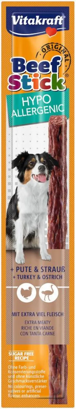 Vitakraft Kabanos Beef Stick Hypoalergiczny z indykiem i strusiem dla psa op. 1szt.