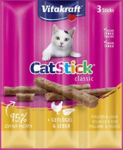 Vitakraft Kabanosy Cat Stick Mini drób i wątróbką dla kota op. 3szt.